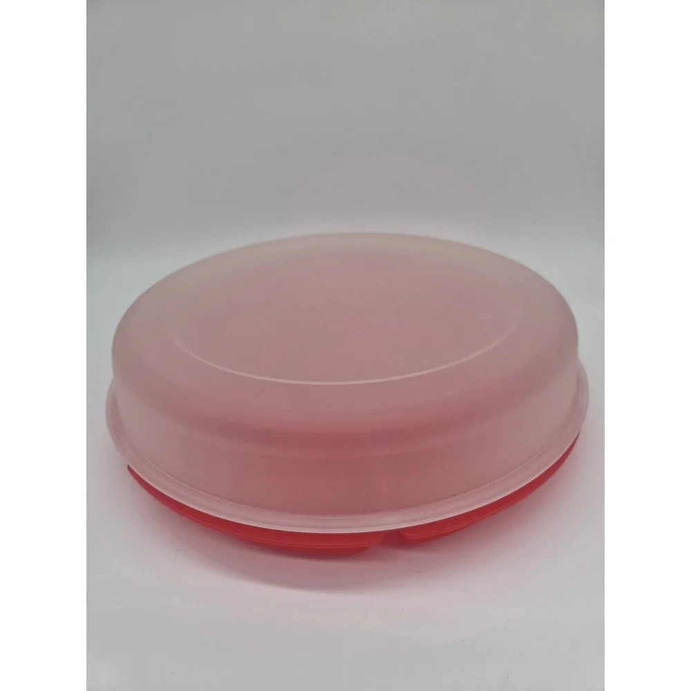 Tupperware Red Serving Center New‎ _ Tray and Lid Only